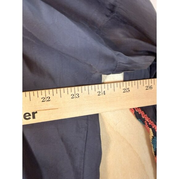 Johnny Was Moni Cupro Blouse Multi Color With Intricate Embroidery Boho Size Med - Picture 12 of 14